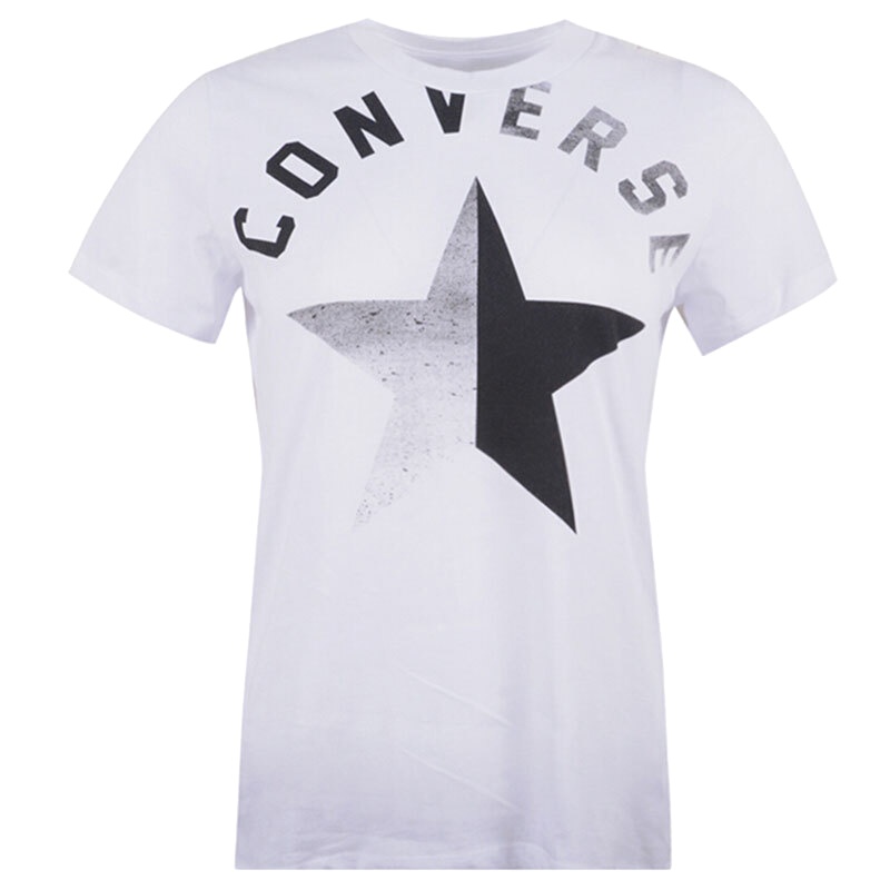 匡威（CONVERSE）女装女子棉质五星印花图案圆领T恤10006035