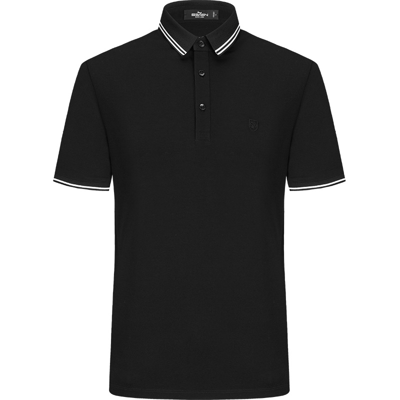 柒牌SEVEN男装短袖POLO夏季商务休闲高山棉弹力短袖T恤