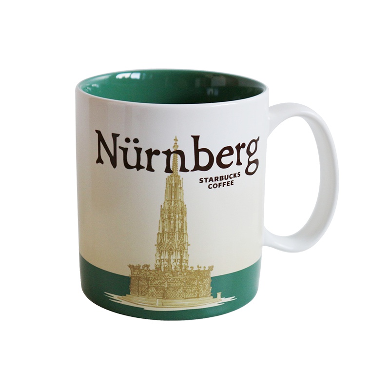 [德国纽伦堡]星巴克(Starbucks)Nürnberg纽伦堡城市主题陶瓷马克杯 473ml 星巴克杯子 德国进口