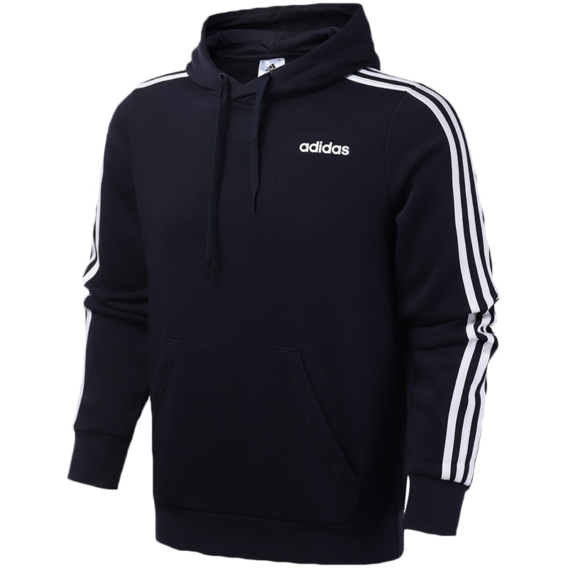 阿迪达斯男服卫衣三条纹连帽套头休闲运动服DU0499