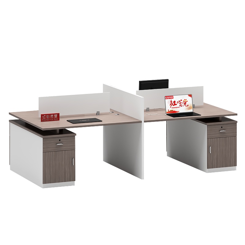 [红心家居]办公家具办公桌椅时尚简约风格电脑桌椅四人桌椅