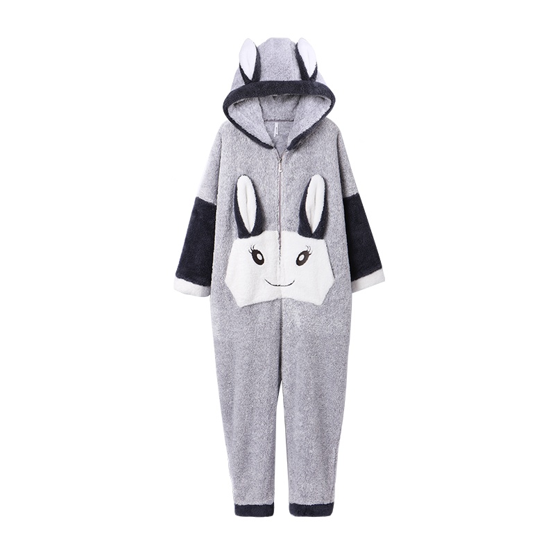 安之伴双色阳离子长袖连体情侣套装