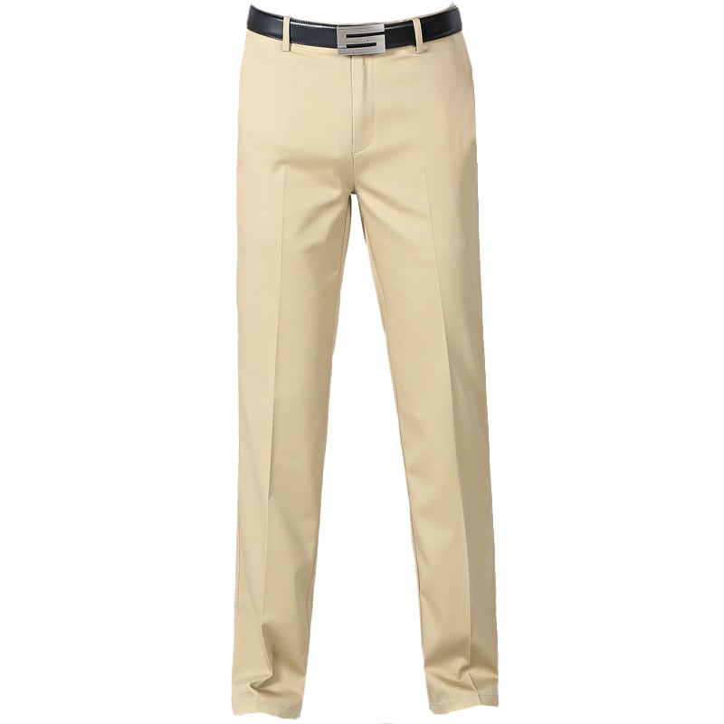 恒源祥休闲裤春秋男士中年宽松水洗休闲中腰长裤纯色裤子