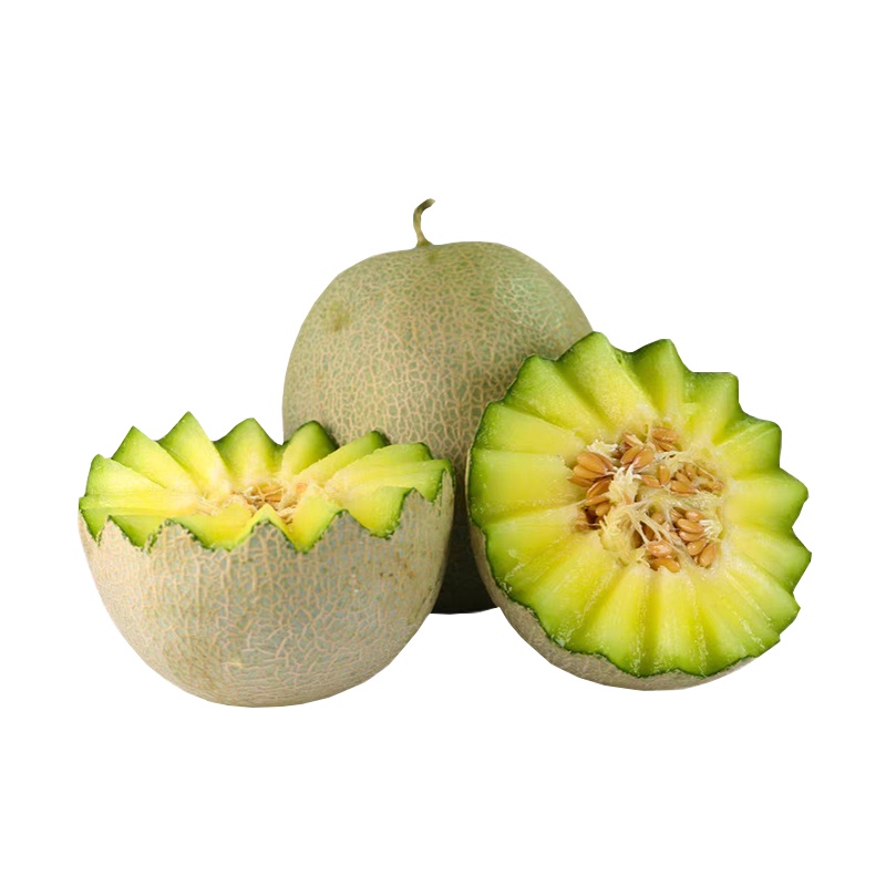 [五个农民]山东玫珑瓜 网纹蜜瓜水果冰淇淋哈密瓜4.5斤装