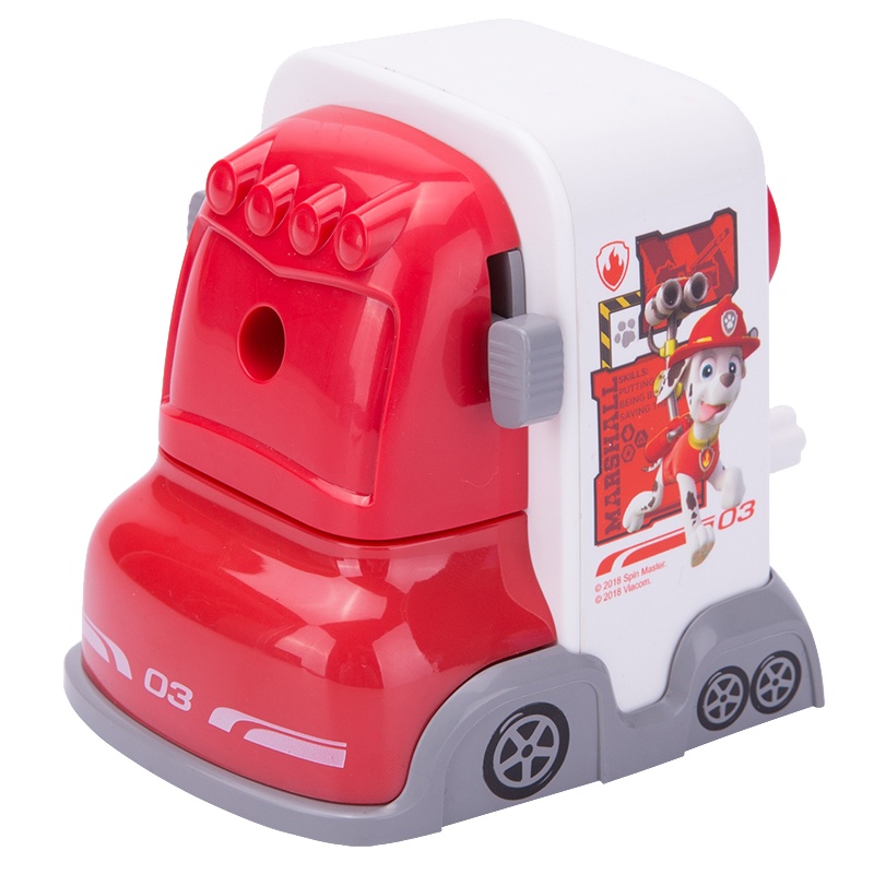 得力削笔机汪汪队立大功卷笔刀儿童用学生手摇安全多功能铅笔刀转笔刀三角铅笔转笔机削笔器素描刨刀便携0827HON