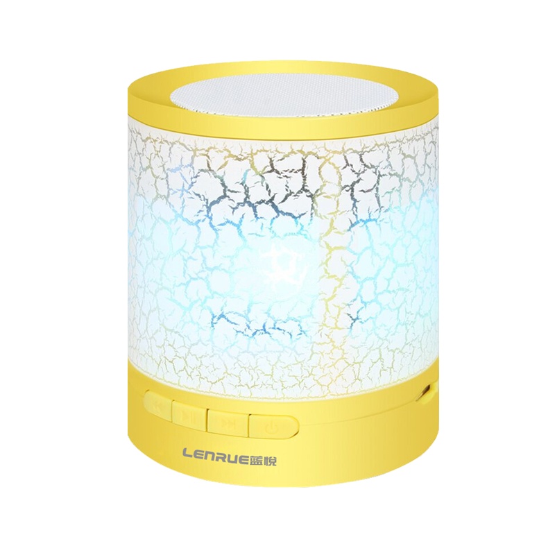 乐放(LOYFUN)A3蓝牙音箱 便携式户外插卡音响 发光迷你小音箱(黄色)