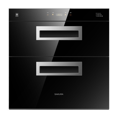 樱花(SAKURA)嵌入式消毒柜臭氧紫外线 高温烘干 下层二星级 上下独立控制 家用消毒碗柜自营ZTD100-C01