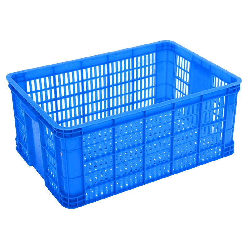 海斯迪克 gnjz-163 加厚蓝色塑料周转筐 快递筐服装运输中转物流筐 575-250筐外610*410*260mm