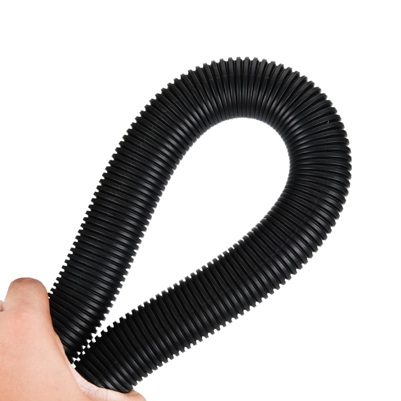 AD21.2塑料波纹管螺纹管尼龙穿线管黑色软管电线电缆护套防火汽车线束软管 PE塑料 内径17mm 100米/卷
