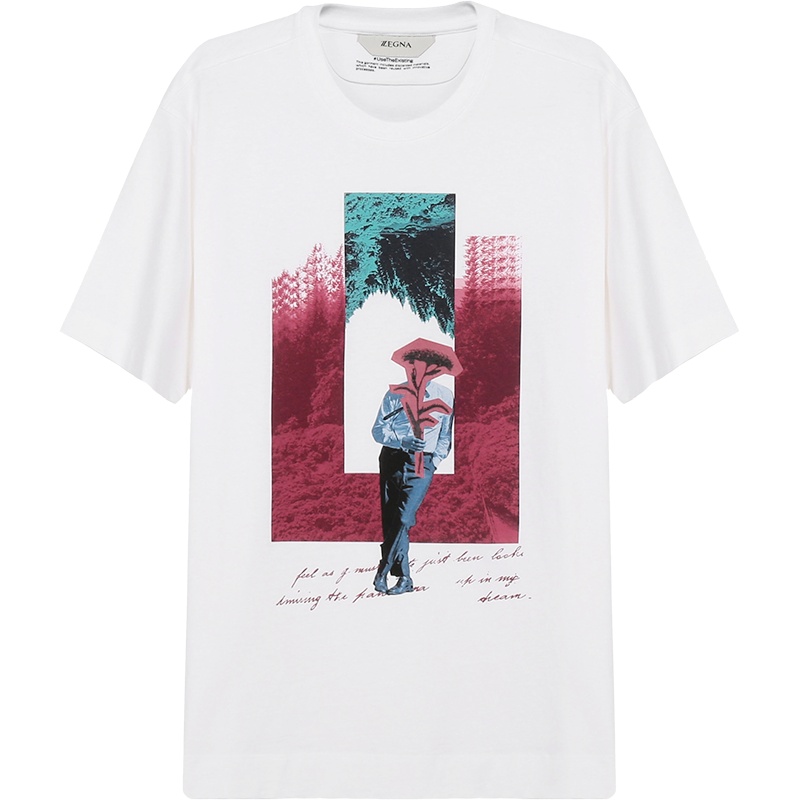 杰尼亚 Z ZEGNA 男士 棉质圆领短袖T恤 VW364 ZZ629N