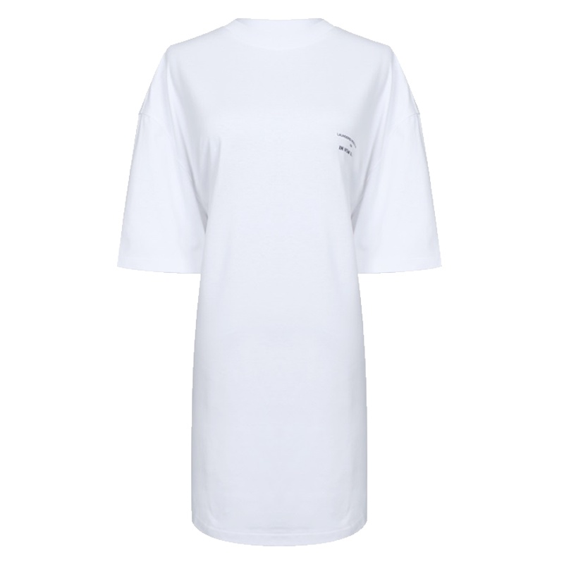 IH NOM UH NIT女士白色厚款OVER SIZE短袖T恤衫NDS19416 001