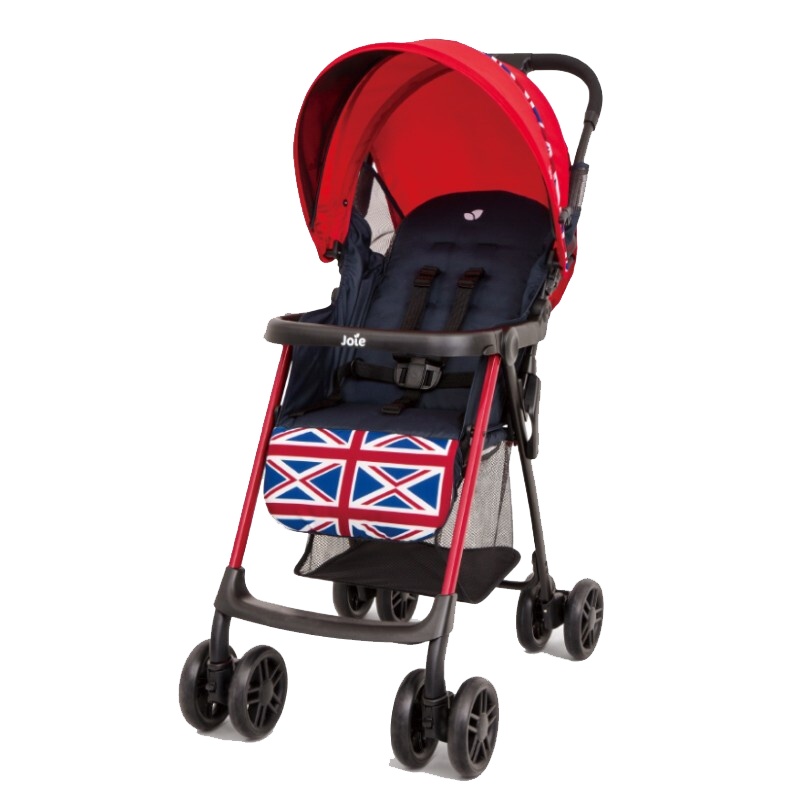 巧儿宜(JOIE) 英国婴儿推车0-3岁高景观可坐可躺轻便折叠伞车宝宝手推车 米字旗红 艾儿推车