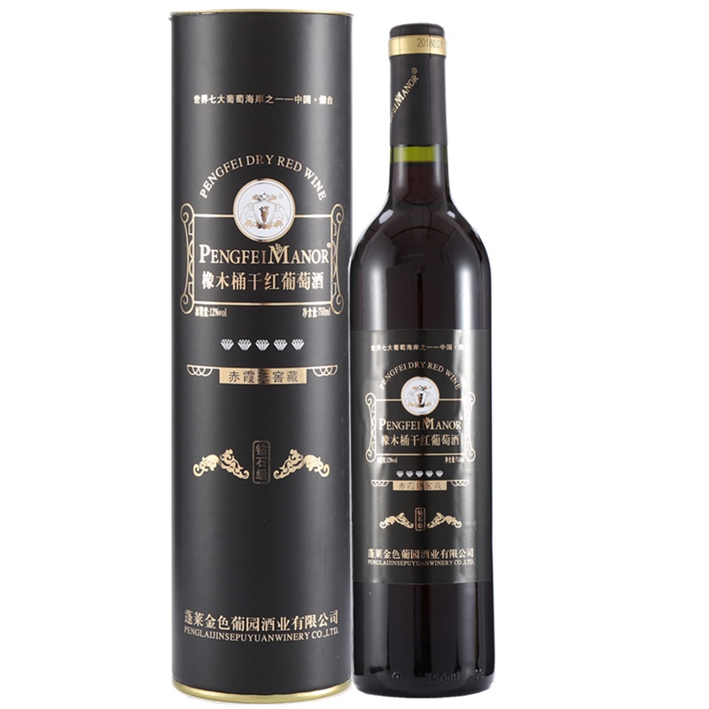 六瓶 Pengfei Manor黒桶钻石橡木桶窖藏红酒赤霞珠干红葡萄酒