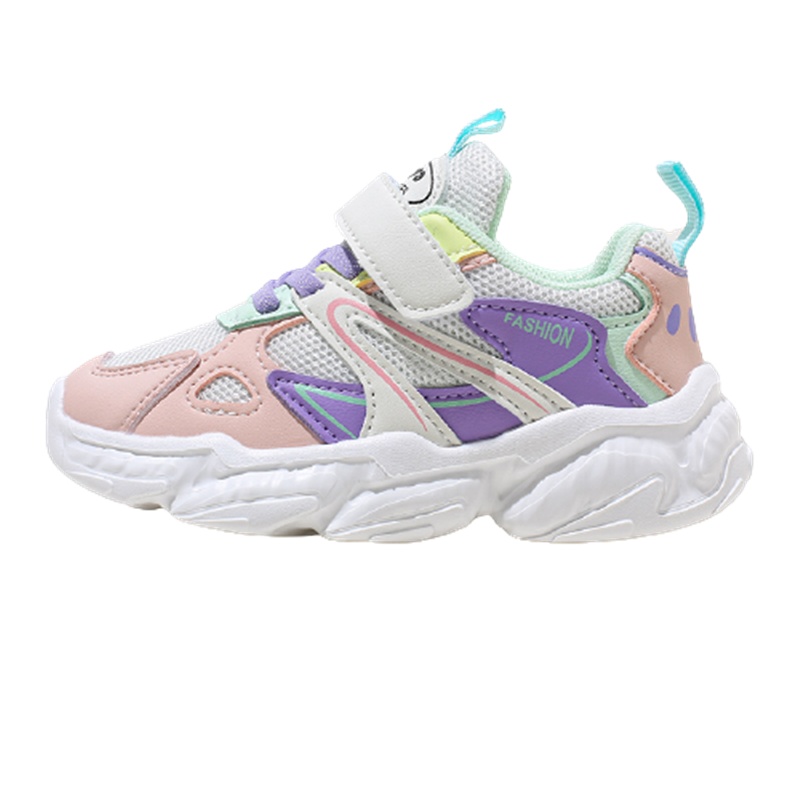 芭芭鸭儿童运动鞋男女童透气网面休闲老爹鞋