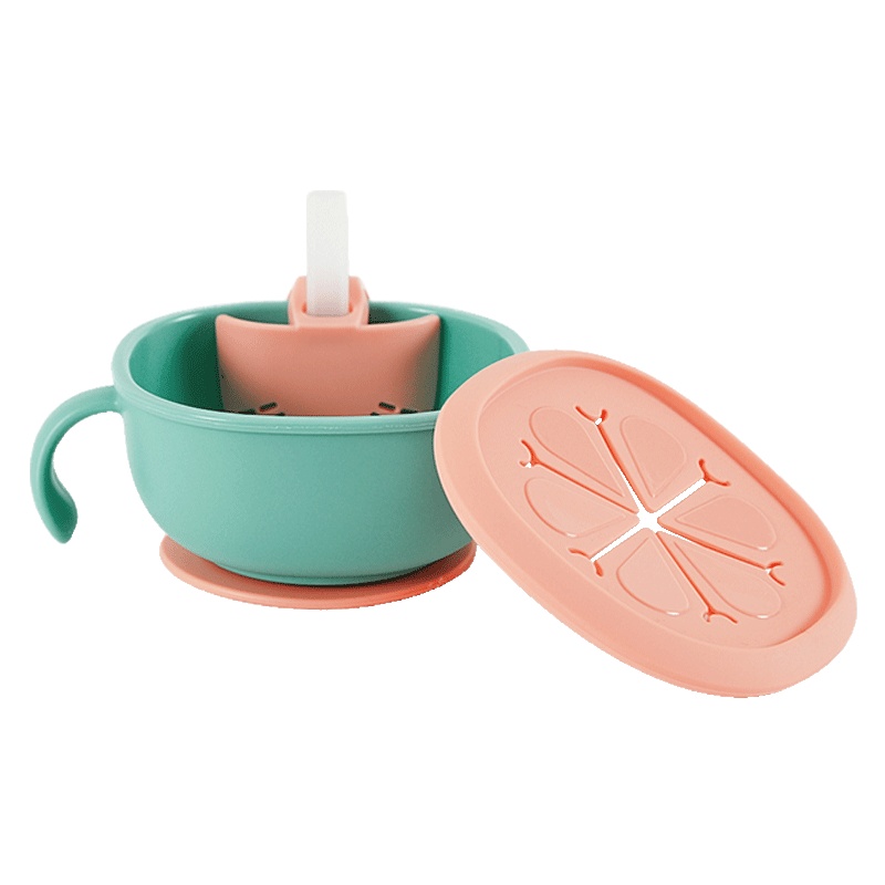 棒棒猪宝宝三合一辅食碗儿童餐具吸盘碗防摔防烫吸管碗婴儿神器