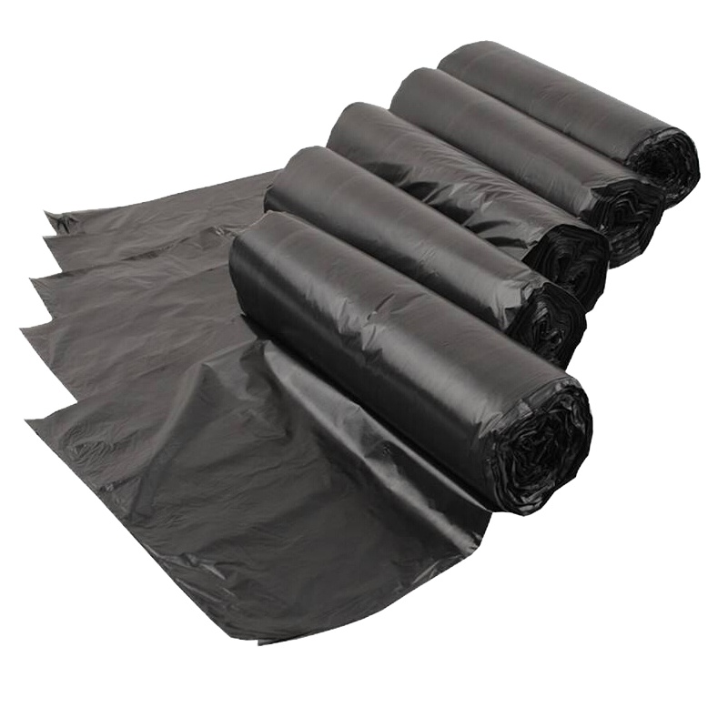 得力(deli)黑色大垃圾袋加厚平口60cm*80cm 100只/包