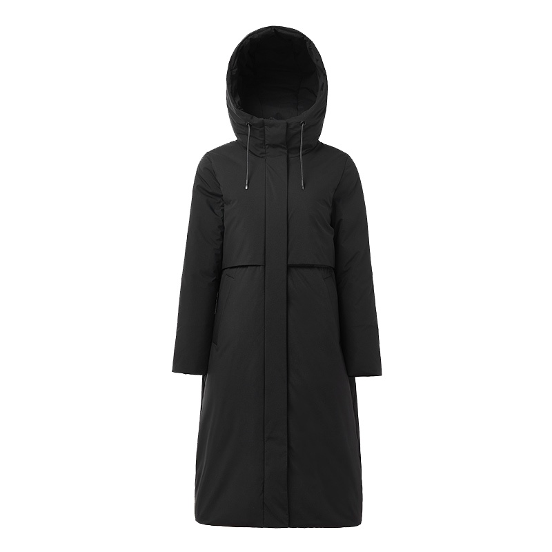 千仞岗新款羽绒服女时尚中长款连帽派克休闲加厚外套