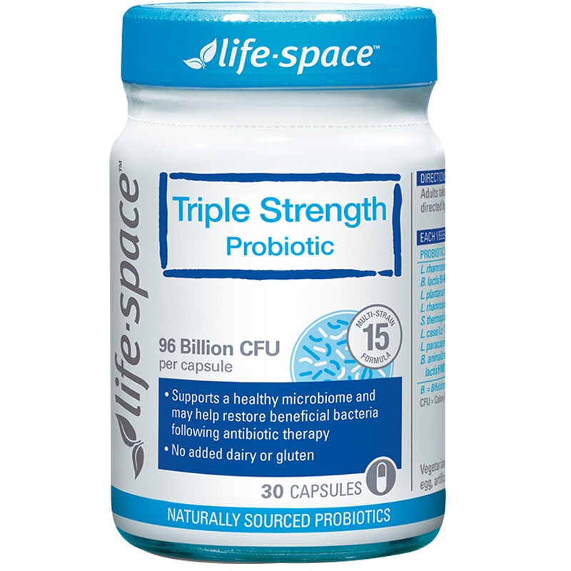 Life Space益倍适成人三倍益生菌胶囊30粒含960亿活菌 三倍菌群 调理成人肠胃 帮助营养物质消化吸收 澳洲进口
