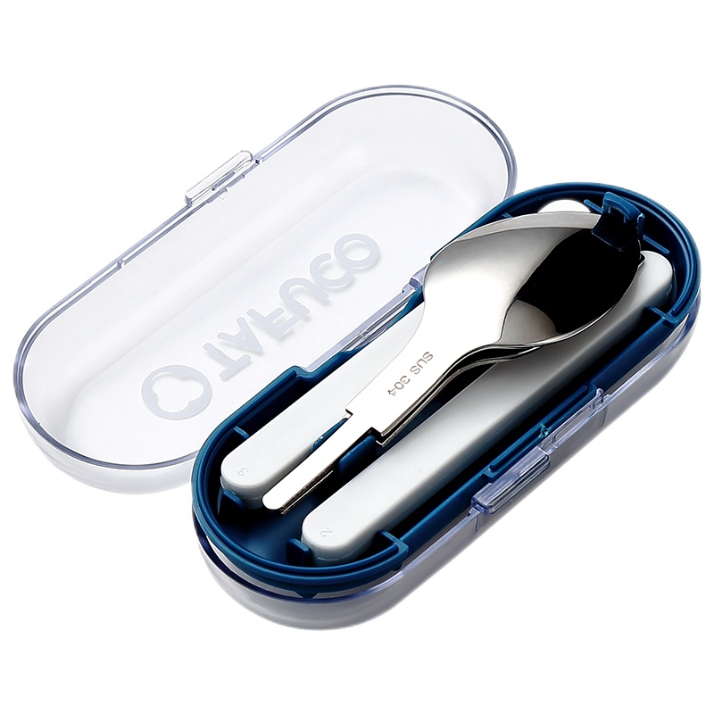 日本泰福高（TAFUCO）不锈钢餐具三件套成人儿童用勺子筷子叉子 套装餐具 便携餐具套装 Z5040-勺子筷子叉子三件套