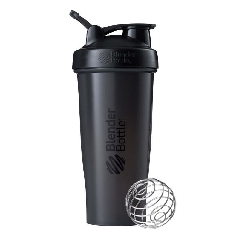 Blender Bottle 经典款中号蛋白粉摇摇杯 运动健身水杯带搅拌球 黑色 800ml