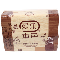 爱乐本色柔韧压花卫生纸400抽/包x10包平板纸餐巾纸厕纸