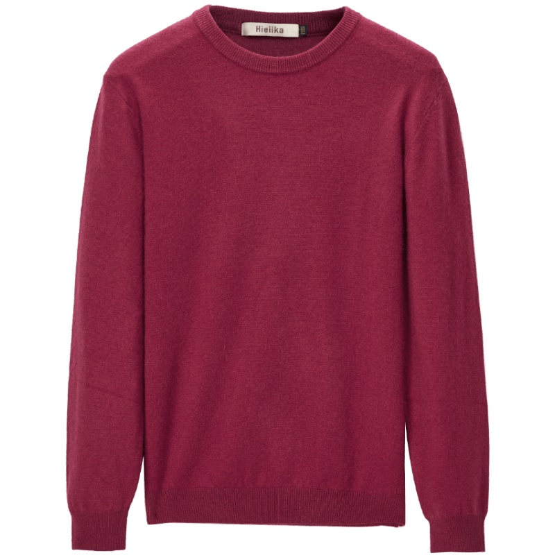 Hieiika 海一家2019秋季男士多色款小圆领舒适休闲羊绒针织毛衣
