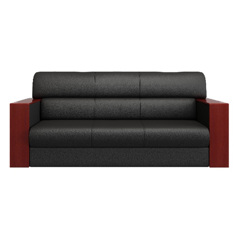 西皮办公沙发现代商务接待会客汽车洽谈双人牛皮办公室沙发1600*850*850