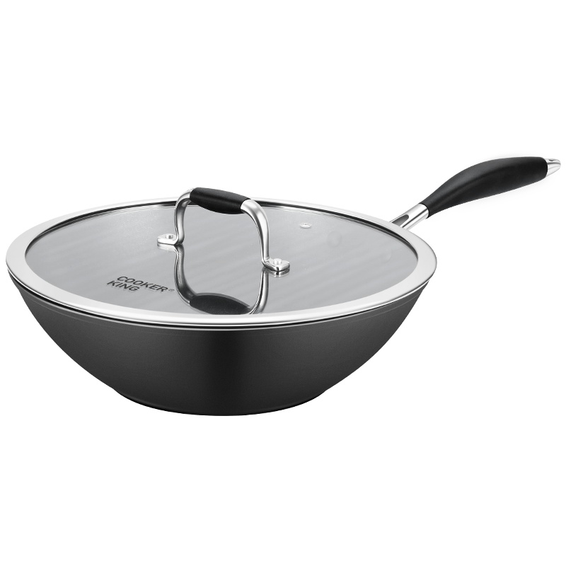 炊大皇(COOKER KING) 炒锅 CG30DY 德韵炒锅不粘锅平底锅 家用轻质不粘炒锅电磁炉燃气通用30CM