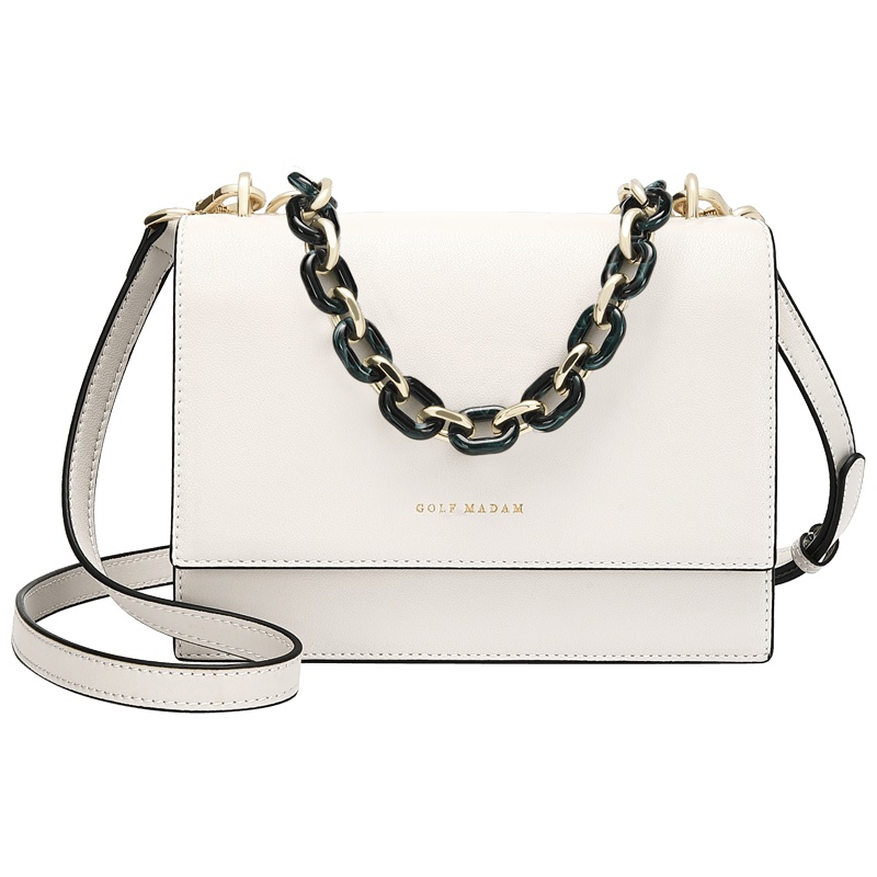 高尔夫GOLF优质牛皮斜挎包潮流时尚女士单肩包大容量简约链条手提包