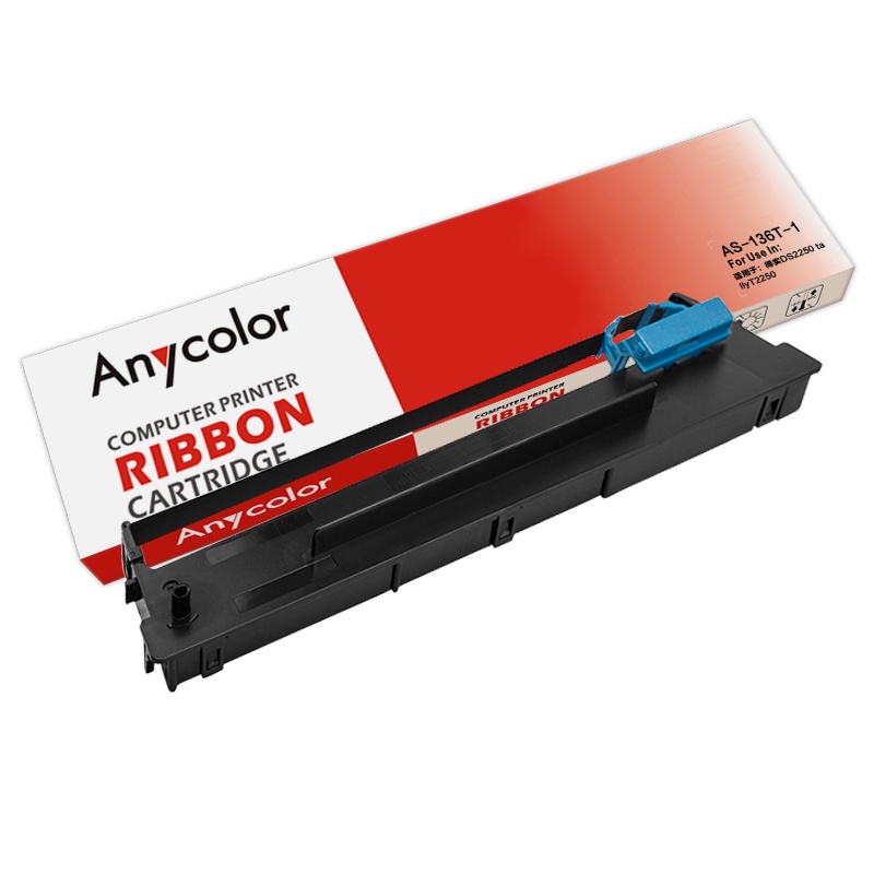 欣彩 136T-1色带(色带架含芯)黑色单支装(适用得实DS2250 tallyT2250)色带芯:21m*13mm