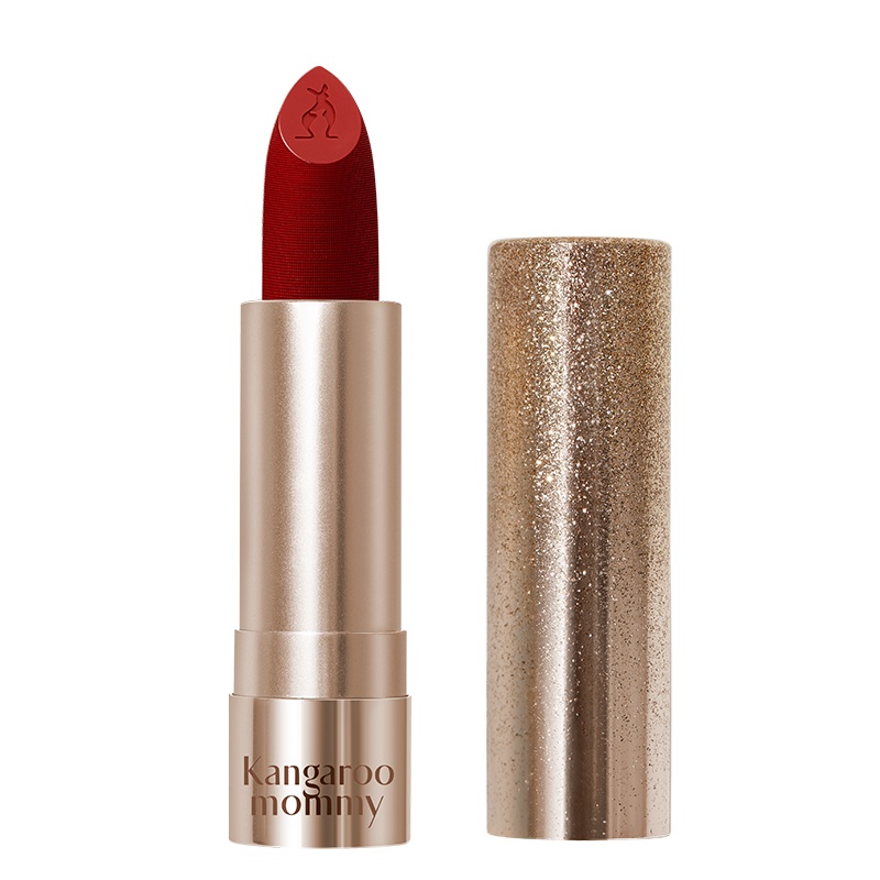 袋鼠妈妈 星钻光感柔雾口红孕妇专用口红孕期化妆品植物天然 土橘色号