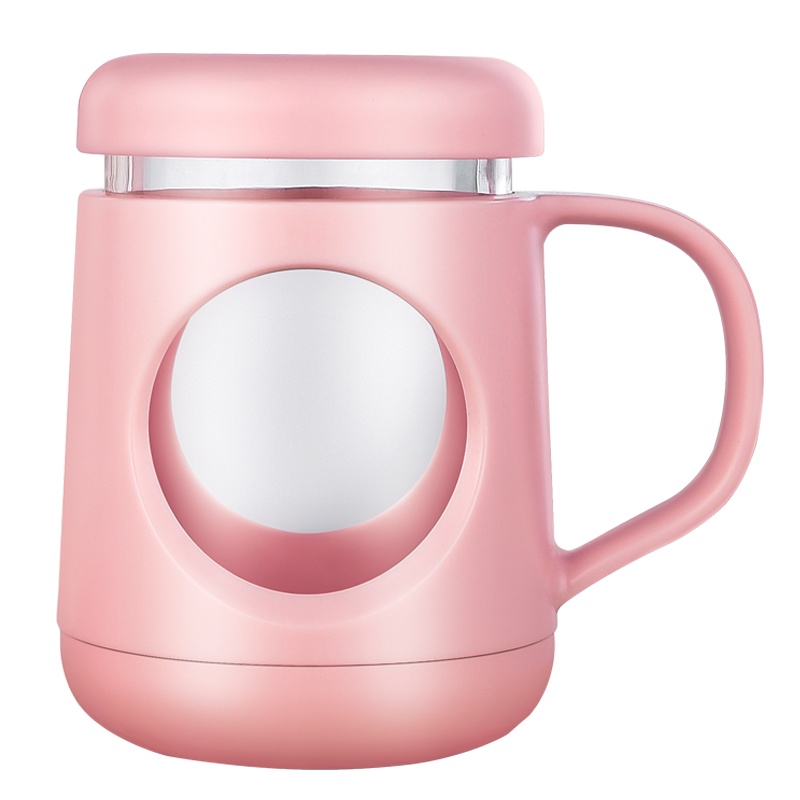 富光玻璃杯便携水杯带把办公杯带盖玻璃杯男女泡茶家用花茶杯子