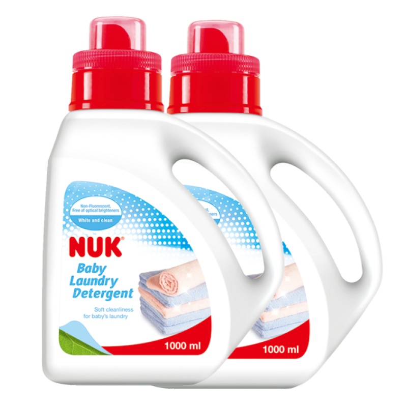 NUK去污洗衣液 儿童婴儿洗衣液新生儿宝宝专用手洗机洗衣物清洗液 洗衣液1000ml*2