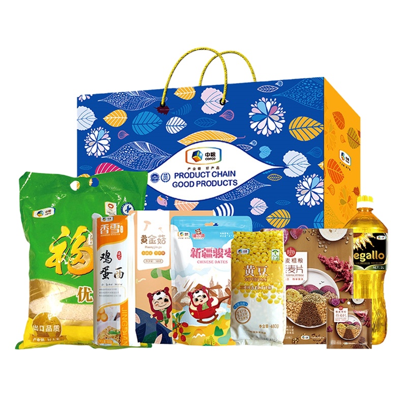 中粮民生组合198型（大米 葵花籽油 黄豆 鸡蛋面 黄金菇 骏枣 燕麦片）