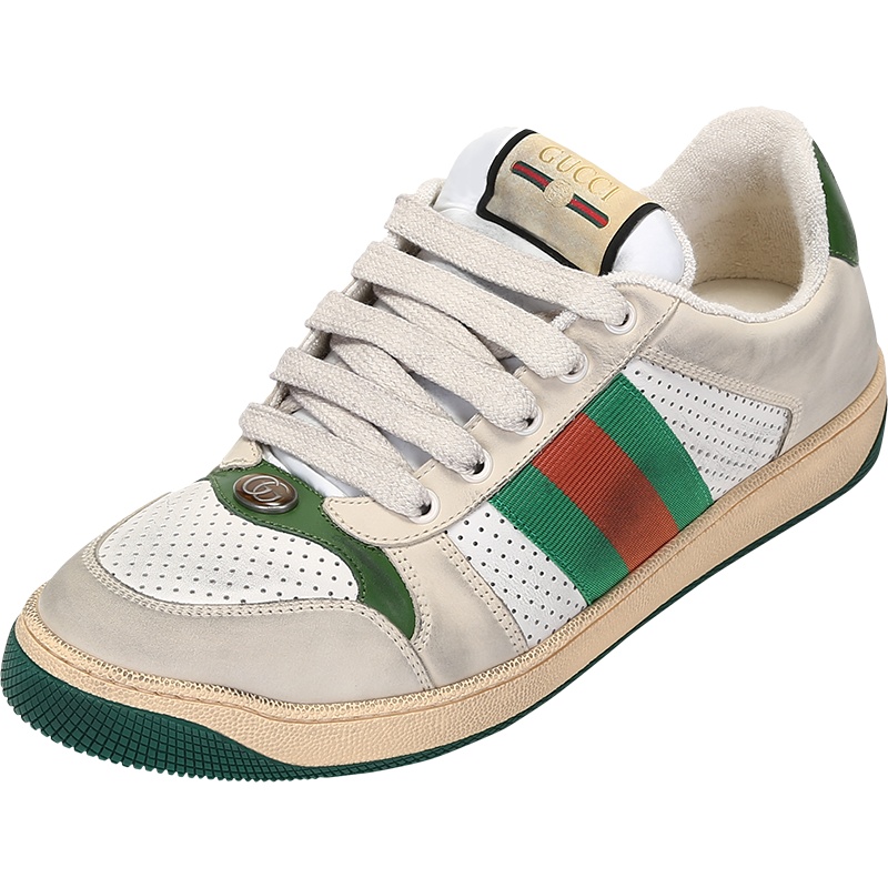 古驰 GUCCI 男士Screener系列皮革系带休闲运动鞋脏脏鞋546163 0YI20