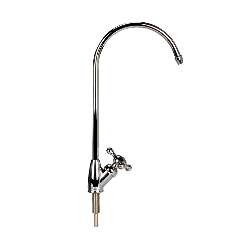 奇帝净水器配件 2分大弯水龙头 2分三叉水龙头 纯水机净水龙头 厨房家用单出水管水龙头 2分单冷水龙头接2分PE管