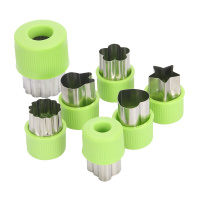 拜杰(Baijie)不锈钢烘焙饼干印花模具 花型蔬菜水果切花器 卡通宝宝蝴蝶面模具7件套