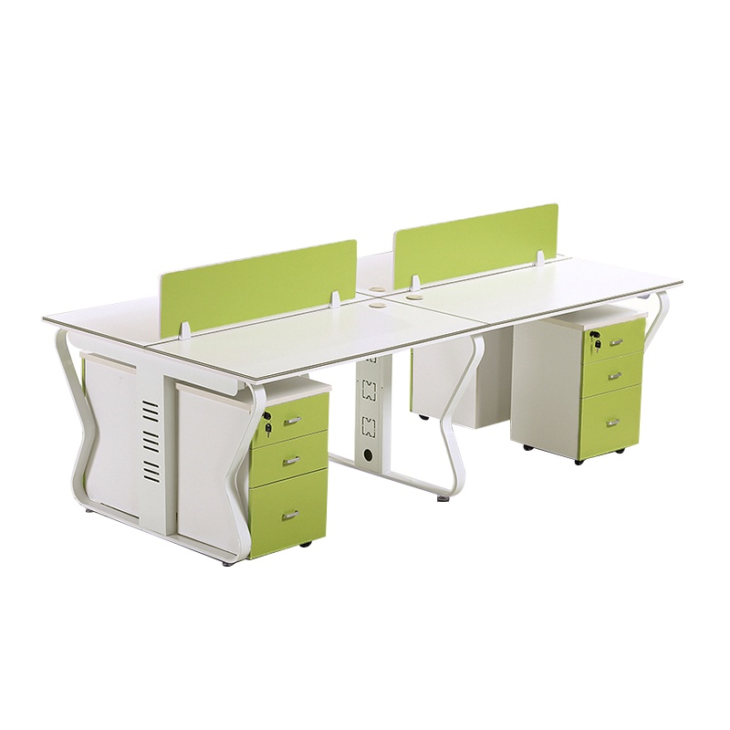 富和美BNF11-59办公家具钢架屏风桌 四人位钢架屏风(不含柜椅)161卡座