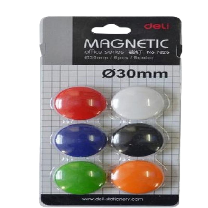 得力7825白板磁扣白板专用磁扣(产品尺寸≥30mm)数量≥6个装 强力磁钉