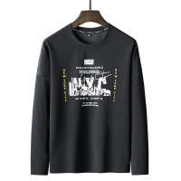 俞兆林(YUZHAOLIN)男士t恤青年春秋季圆领韩版印花学生长袖体恤上衣潮