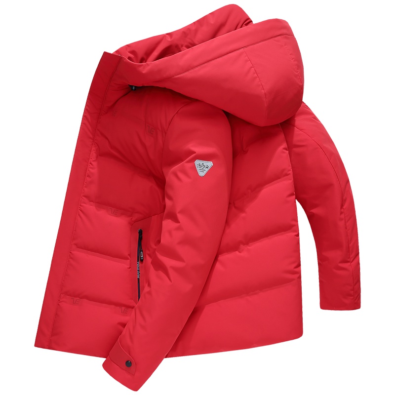 雅鹿羽绒服男短款连帽2019新款韩版帅气青年男士冬季保暖外套潮A