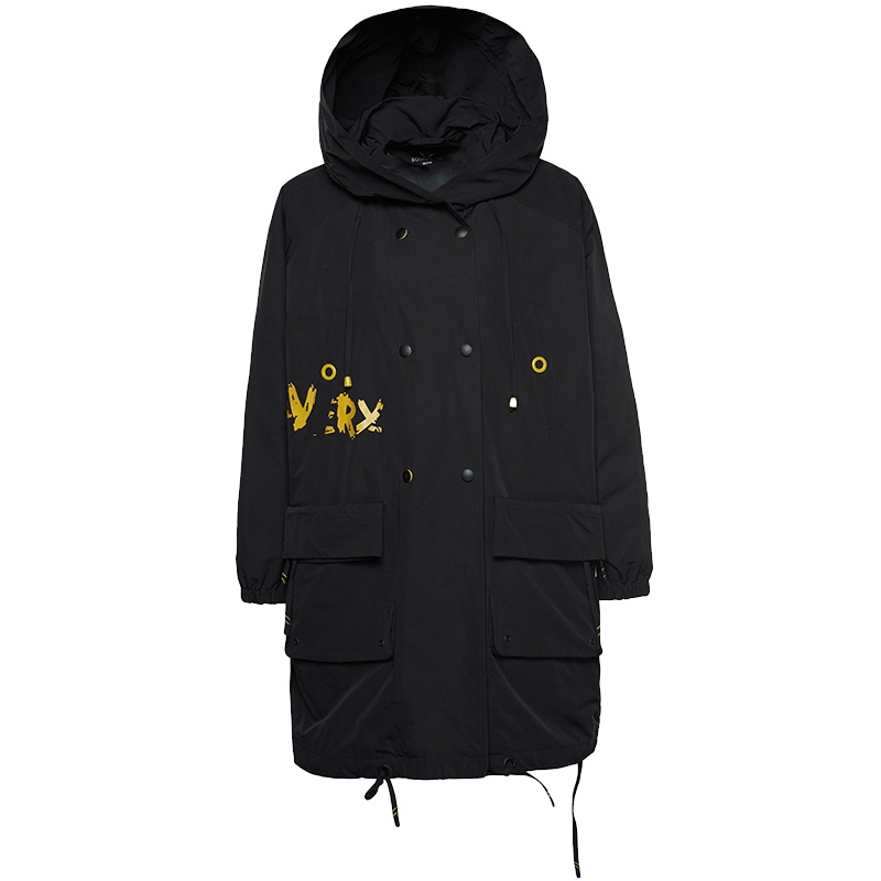 波司登羽绒服女中长款大码新款韩版个性口袋潮 可拆内胆