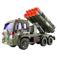 儿童军事工程车玩具车火箭导弹战车军事坦克系列男孩声光汽车模型W650D