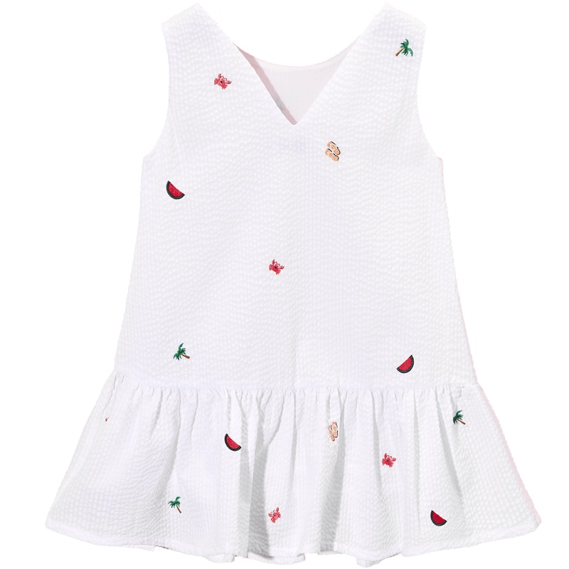 minipeace女童连衣裙度假印花洋气背心裙簿透气儿童夏装新款