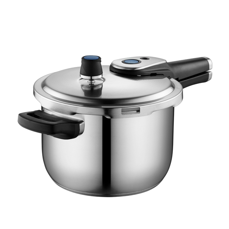 爱仕达(ASD)六保险304不锈钢T型22CM智芯压力锅 高压锅家用复合底快煮锅安全防爆自动排气可蒸焖炖煮燃气电磁炉通用
