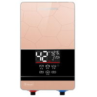 AlpespaDSK-65超薄小型电热水器即热式壁挂厨宝家用淋浴快速热洗澡机恒温高配金色