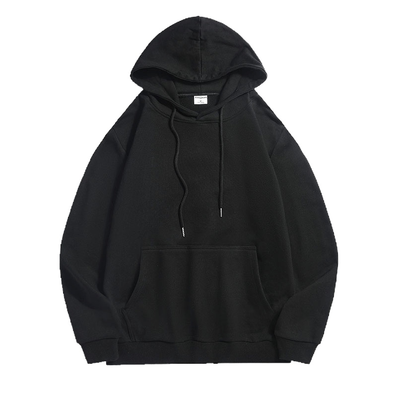 吉普战车2021年秋季新款全棉长袖连帽卫衣男士中青年商务纯色男士卫衣宽松T恤男士套头大码体恤男士t恤男装时尚潮牌衣服