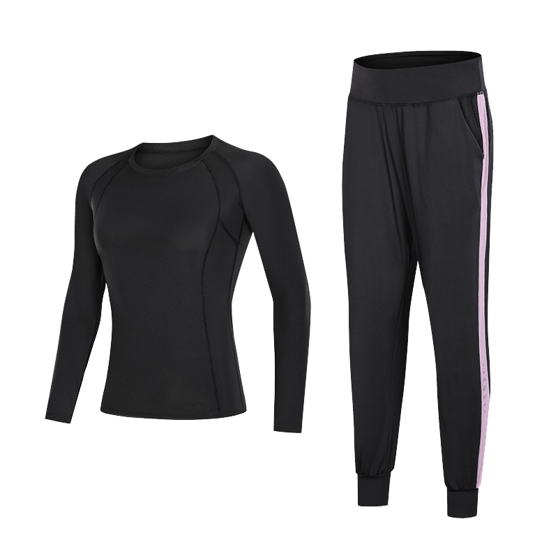 【直营】凯仕达(KAISHIDA)健身房女修身跑步速干瑜伽套装散步晨练晨跑服锻炼运动速干衣裤套装