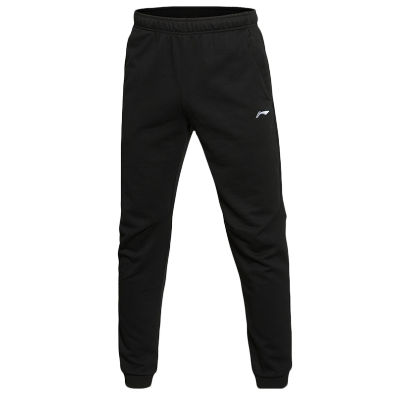 李宁运动裤男卫裤 秋季收口休闲裤子 棉针织修身宽松正品小脚男长裤