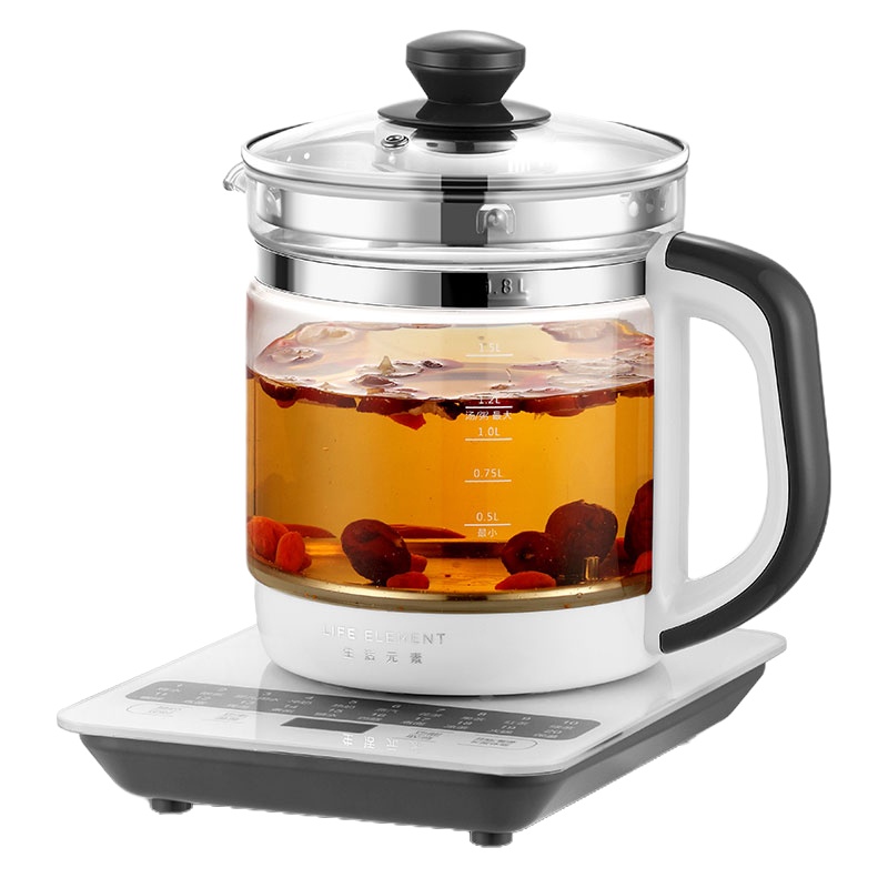 生活元素(LIFE ELEMENT)养生壶D52 全自动家用多功能玻璃煮茶器办公小型花茶壶烧水壶24小时预约 高硼硅玻璃